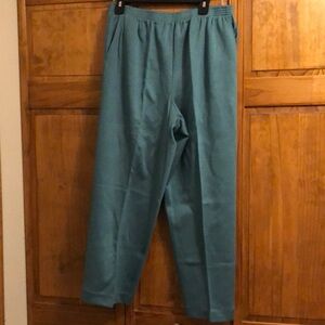 NWT Alfred Dunner Teal Sage Dress Pants 16